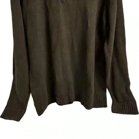 U.S. Polo Assn. Men's 1/4 Zip Pullover Sweater Brown Size L Long Sleeve - Picture 10 of 13